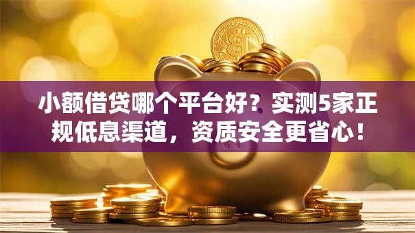 小额借贷哪个平台好？实测5家正规低息渠道，资质安全更省心！