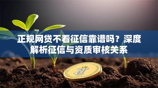 正规网贷不看征信靠谱吗？深度解析征信与资质审核关系