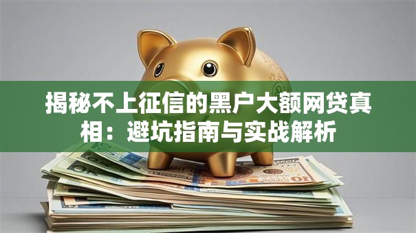 揭秘不上征信的黑户大额网贷真相：避坑指南与实战解析