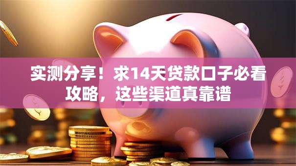 实测分享！求14天贷款口子必看攻略，这些渠道真靠谱