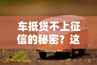 车抵贷不上征信的秘密？这些车型和渠道可能避开信用记录