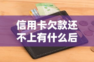 信用卡欠款还不上有什么后果？征信、催收、起诉风险全面解析