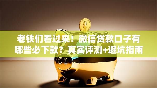 老铁们看过来！微信贷款口子有哪些必下款？真实评测+避坑指南