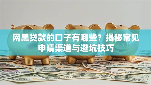 网黑贷款的口子有哪些？揭秘常见申请渠道与避坑技巧