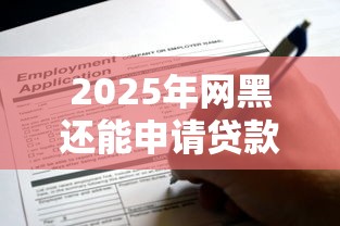 2025年网黑还能申请贷款吗？最新口子推荐与避坑指南