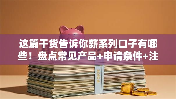 这篇干货告诉你薪系列口子有哪些！盘点常见产品+申请条件+注意事项