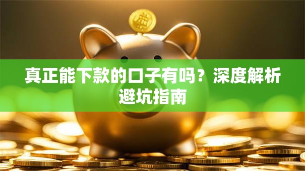 真正能下款的口子有吗？深度解析避坑指南