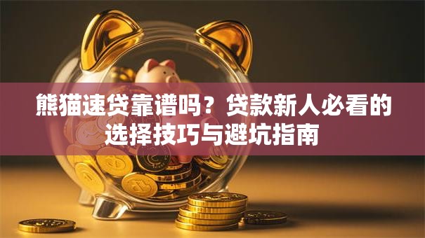 熊猫速贷靠谱吗？贷款新人必看的选择技巧与避坑指南