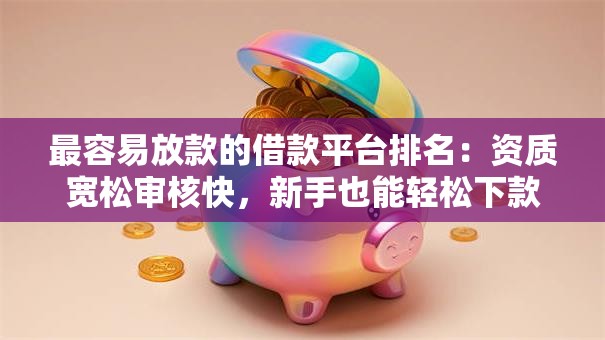 最容易放款的借款平台排名：资质宽松审核快，新手也能轻松下款