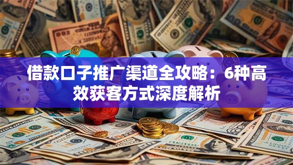 借款口子推广渠道全攻略：6种高效获客方式深度解析