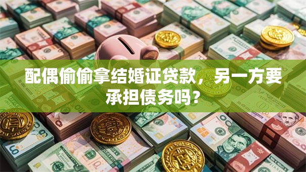 配偶偷偷拿结婚证贷款，另一方要承担债务吗？