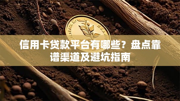 信用卡贷款平台有哪些？盘点靠谱渠道及避坑指南