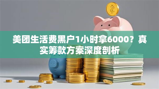 美团生活费黑户1小时拿6000?真实筹款方案深度剖析 美团生活费黑户1小时拿6000?真实筹款方案深度剖析