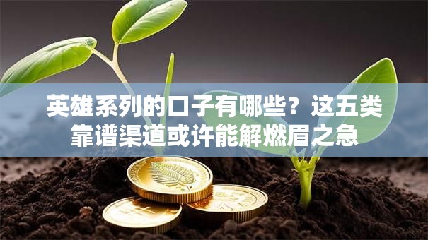英雄系列的口子有哪些？这五类靠谱渠道或许能解燃眉之急