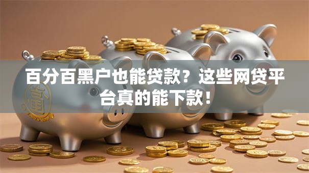 百分百黑户也能贷款？这些网贷平台真的能下款！