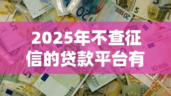 2025年不查征信的贷款平台有哪些？这五类渠道真实评测
