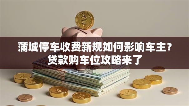 蒲城停车收费新规如何影响车主？贷款购车位攻略来了