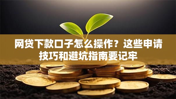 网贷下款口子怎么操作？这些申请技巧和避坑指南要记牢