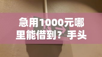 急用1000元哪里能借到？手头紧时的5个靠谱渠道推荐