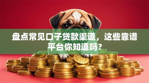 盘点常见口子贷款渠道，这些靠谱平台你知道吗？