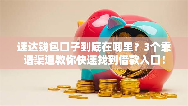 速达钱包口子到底在哪里？3个靠谱渠道教你快速找到借款入口！