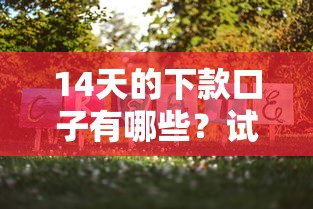 14天的下款口子有哪些？试试这几个靠谱选择？