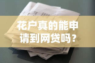 花户真的能申请到网贷吗？揭秘贷款平台审核机制与注意事项
