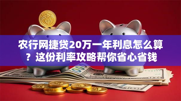 农行网捷贷20万一年利息怎么算？这份利率攻略帮你省心省钱
