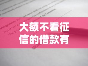 大额不看征信的借款有哪些？5个低门槛方案实测解析