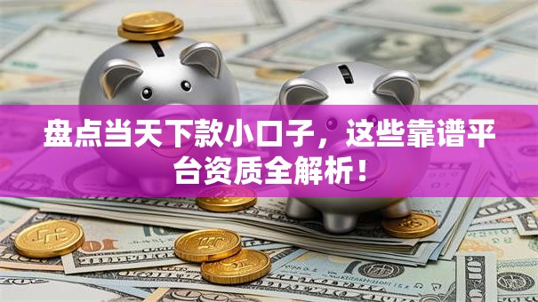 盘点当天下款小口子，这些靠谱平台资质全解析！