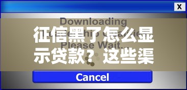 征信黑了怎么显示贷款?这些渠道还能申请成功 征信黑了怎么显示贷款?这些渠道还能申请成功