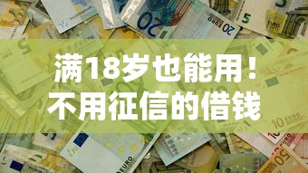 满18岁也能用！不用征信的借钱平台真的能秒到账吗？