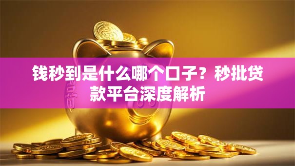 钱秒到是什么哪个口子?秒批贷款平台深度解析 钱秒到是什么哪个口子?秒批贷款平台深度解析