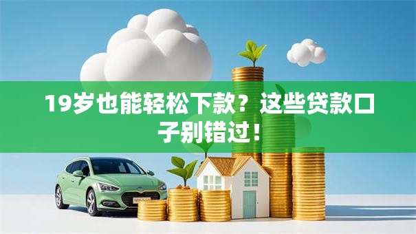 19岁也能轻松下款?这些贷款口子别错过! 19岁也能轻松下款?这些贷款口子别错过!