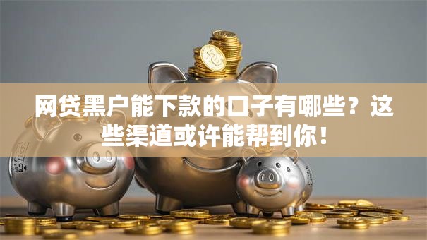 网贷黑户能下款的口子有哪些?这些渠道或许能帮到你! 网贷黑户能下款的口子有哪些?这些渠道或许能帮到你!