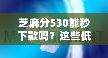 芝麻分530能秒下款吗?这些低门槛平台实测有效 芝麻分530能秒下款吗?这些低门槛平台实测有效