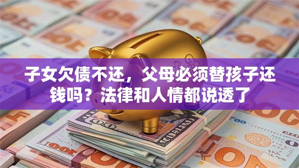 子女欠债不还,父母必须替孩子还钱吗?法律和人情都说透了 子女欠债不还,父母必须替孩子还钱吗?法律和人情都说透了