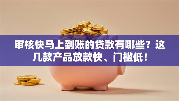 审核快马上到账的贷款有哪些?这几款产品放款快、门槛低! 审核快马上到账的贷款有哪些?这几款产品放款快、门槛低!