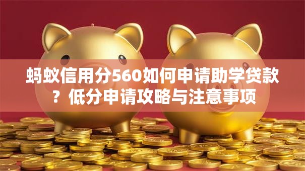蚂蚁信用分560如何申请助学贷款?低分申请攻略与注意事项 蚂蚁信用分560如何申请助学贷款?低分申请攻略与注意事项