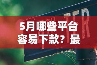 5月哪些平台容易下款?最新靠谱口子推荐指南 5月哪些平台容易下款?最新靠谱口子推荐指南