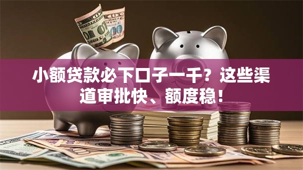 小额贷款必下口子一千?这些渠道审批快、额度稳! 小额贷款必下口子一千?这些渠道审批快、额度稳!