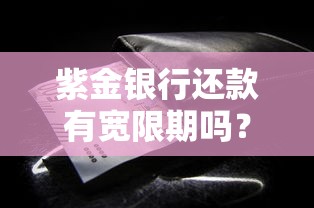 紫金银行还款有宽限期吗？答案全解析，这些细节要注意