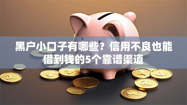 黑户小口子有哪些?信用不良也能借到钱的5个靠谱渠道 黑户小口子有哪些?信用不良也能借到钱的5个靠谱渠道