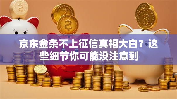 京东金条不上征信真相大白?这些细节你可能没注意到 京东金条不上征信真相大白?这些细节你可能没注意到