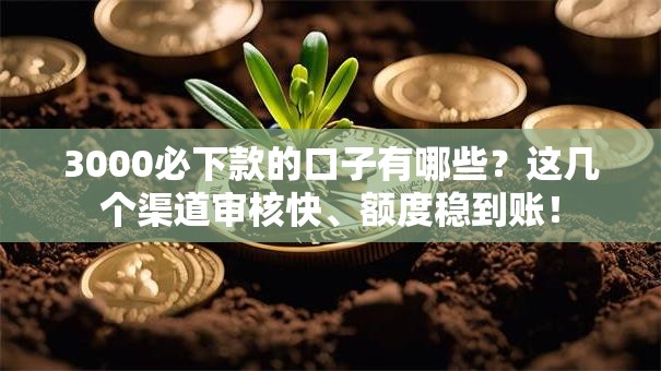3000必下款的口子有哪些?这几个渠道审核快、额度稳到账! 3000必下款的口子有哪些?这几个渠道审核快、额度稳到账!