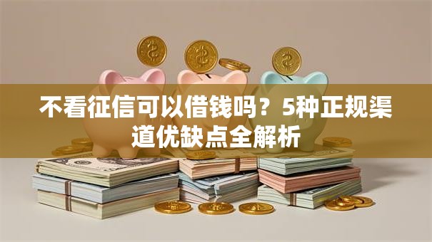 不看征信可以借钱吗？5种正规渠道优缺点全解析
