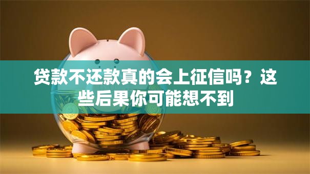 贷款不还款真的会上征信吗?这些后果你可能想不到 贷款不还款真的会上征信吗?这些后果你可能想不到