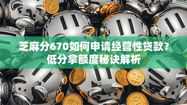 芝麻分670如何申请经营性贷款?低分拿额度秘诀解析 芝麻分670如何申请经营性贷款?低分拿额度秘诀解析
