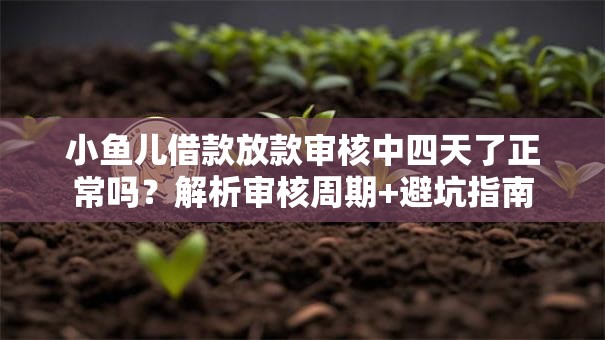 小鱼儿借款放款审核中四天了正常吗?解析审核周期+避坑指南 小鱼儿借款放款审核中四天了正常吗?解析审核周期+避坑指南