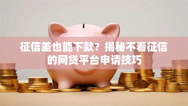 征信差也能下款?揭秘不看征信的网贷平台申请技巧 征信差也能下款?揭秘不看征信的网贷平台申请技巧